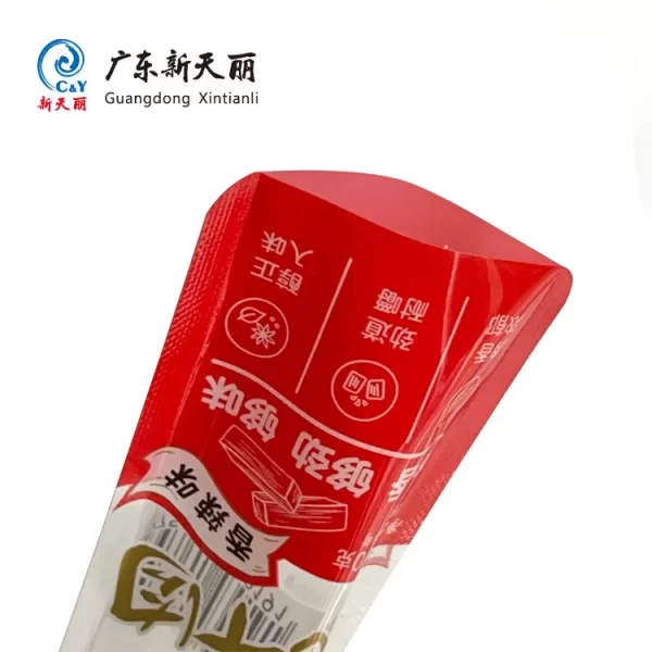 Bolsa transparente OEM con sellado en tres lados, Envasado personalizado de cecina de vacuno