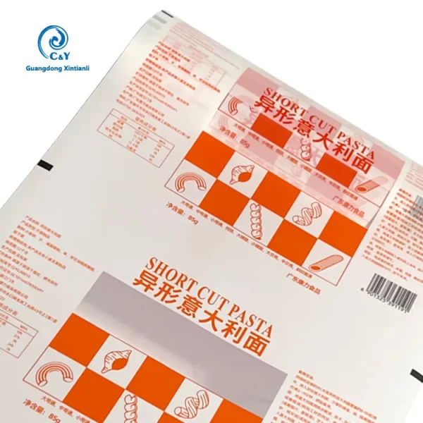Lebensmittelverpackungsfolie, Spaghetti, bedruckte Rollenware