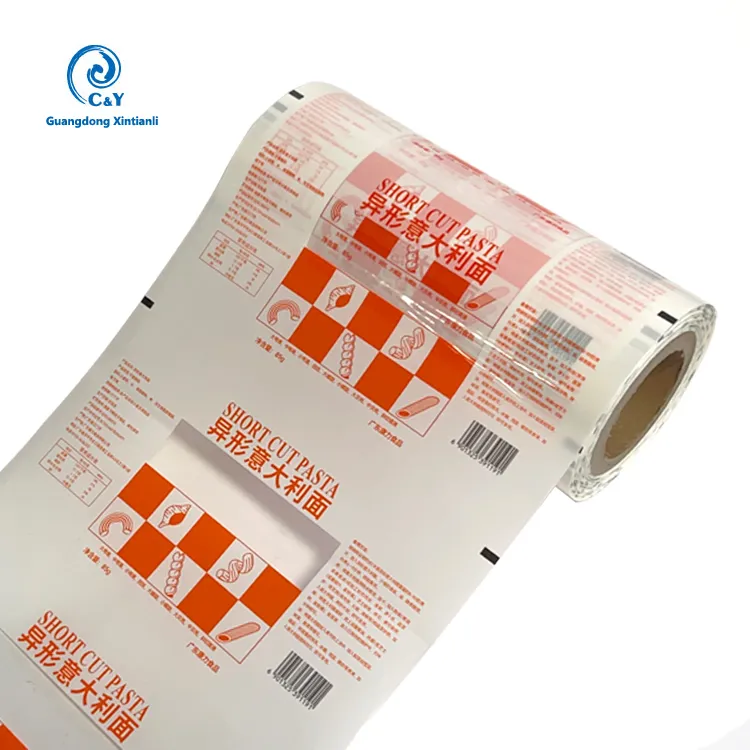Food Packaging Roll Film, Spaghetti Custom Printed Rollstock