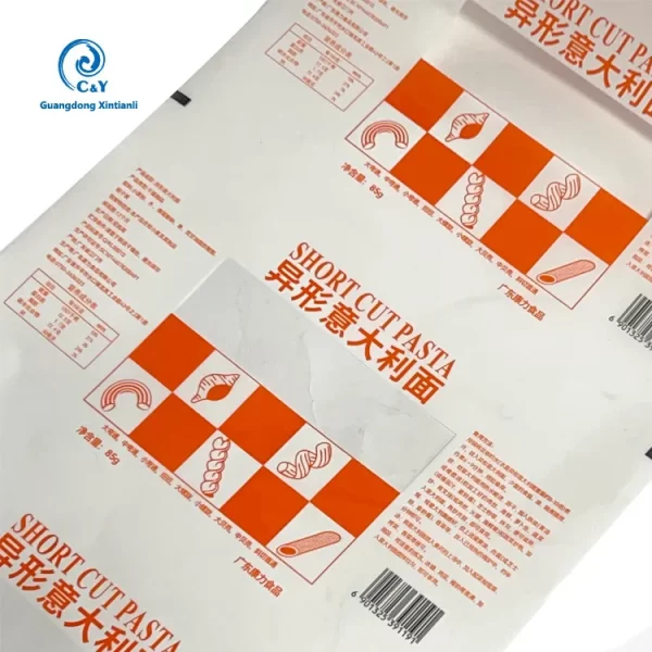 Lebensmittelverpackungsfolie, Spaghetti, bedruckte Rollenware