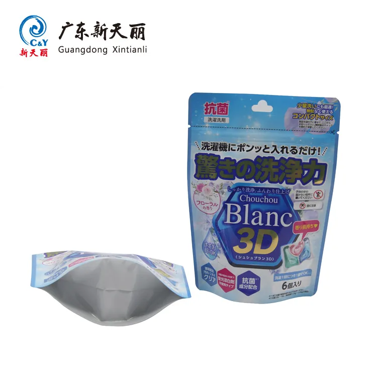 OEM Bolsa de pie resellable al por mayor para vainas de lavandería