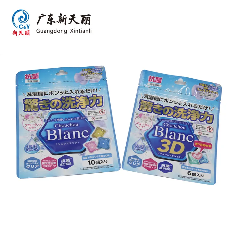 OEM Bolsa de pie resellable al por mayor para vainas de lavandería