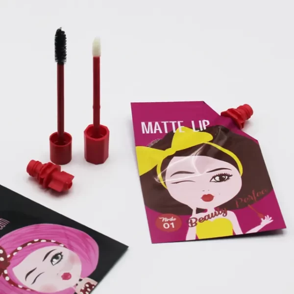 Cosméticos Personalizados Pico Bolsas Con Cepillos Labios al por mayor