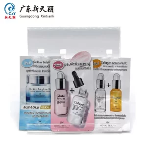 Printed Spout Pouches For Face Serums, Cosmetic Sachet Pouch