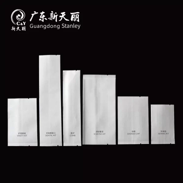 Back Seal Sugarcane Paper Pouches Wholesale, Support OEM