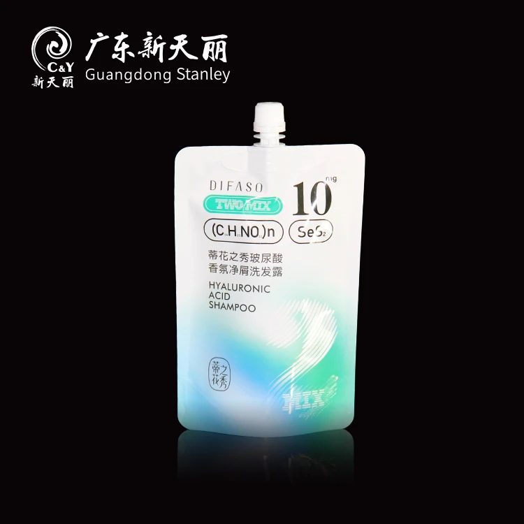 10mg Custom Stand Up Spout Pouch for Shampoo & Conditioner