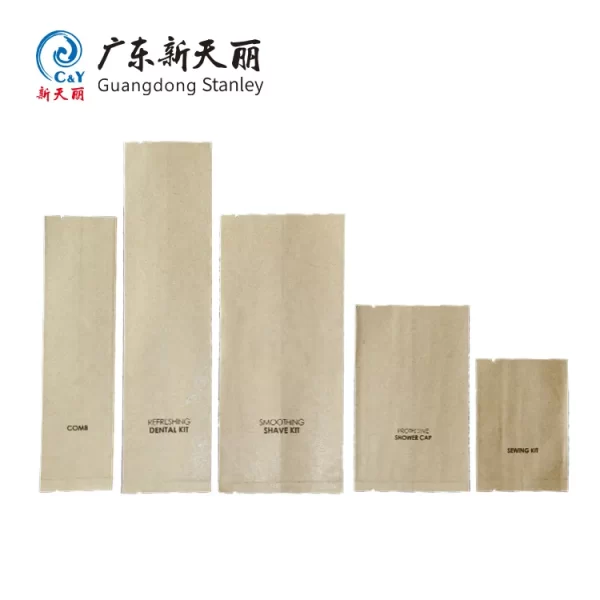 Eco-Friendly Custom-Printed Flat Pouch for Hotel Toiletries