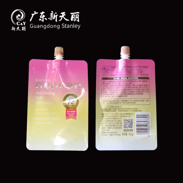 Gradient OEM Spouted Stand Up Pouches for Shampoo Packaging