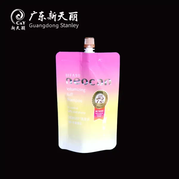 Gradient OEM Spouted Stand Up Pouches for Shampoo Packaging
