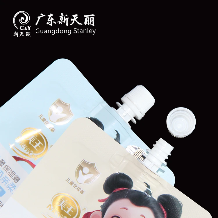 OEM Body Lotion Pouch, Custom kids' Face Cream Spout Pouch