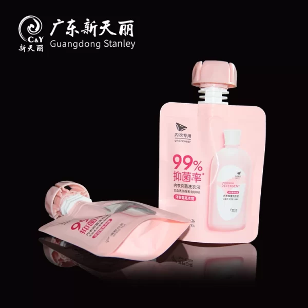 Travel Size OEM Liquid Detergent Pouch, Stand Up Spout Bags