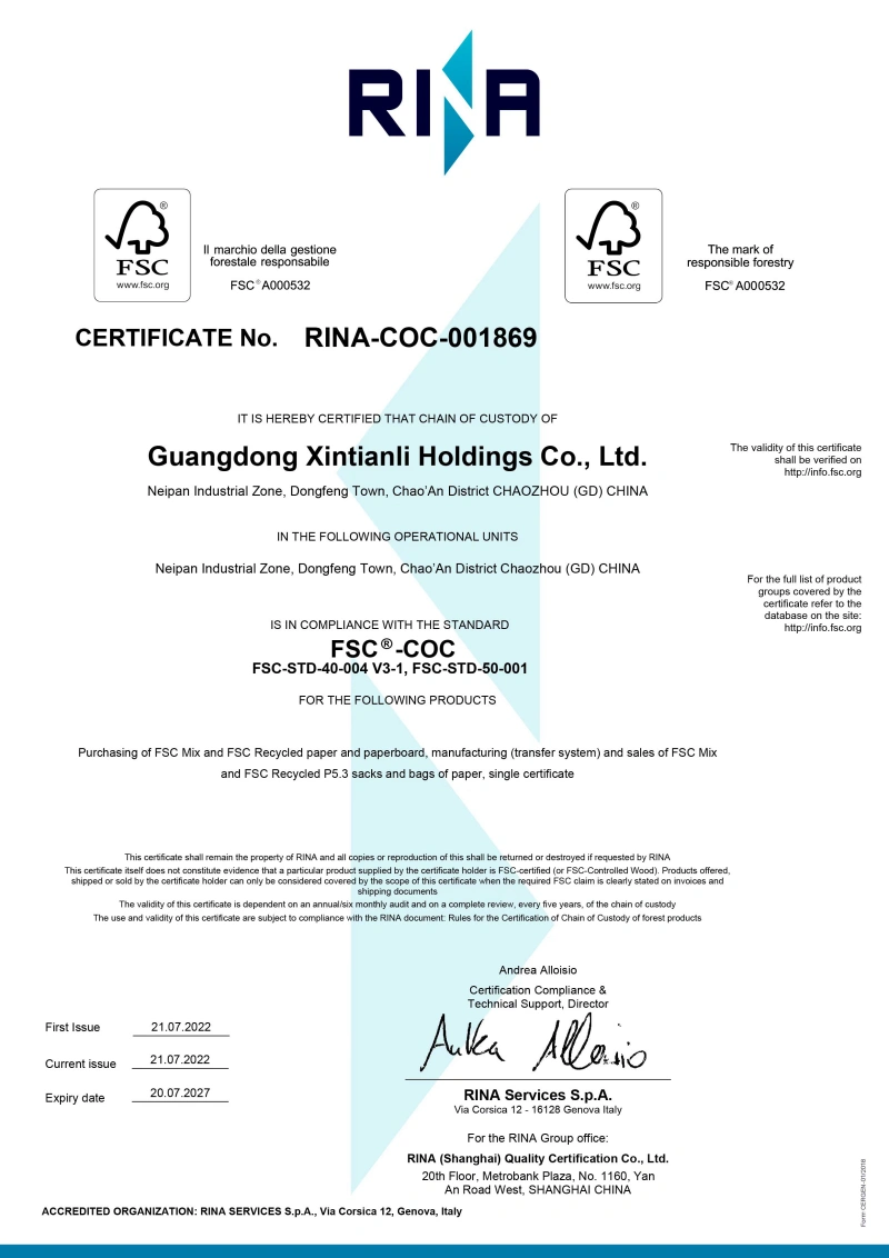 Stanley-Custom Flexible Packaging Manufacturer, FSC Certification